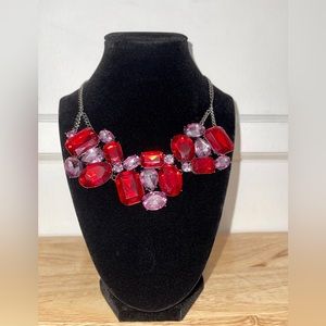 JLO by Jennifer Lopez Pink and Red Diamond Necklace